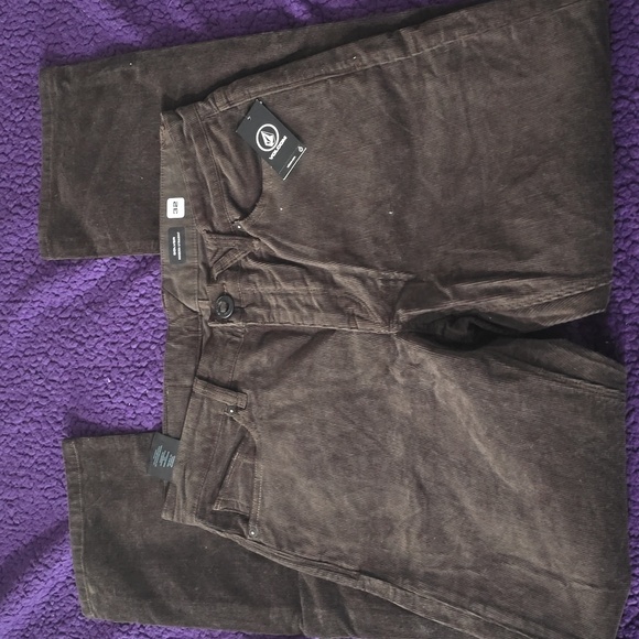 Volcom Dark Brown Corduroy Pants - Picture 3 of 5
